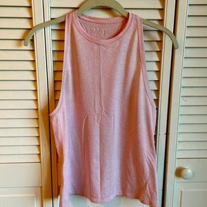 Pink OV high-neck running tank